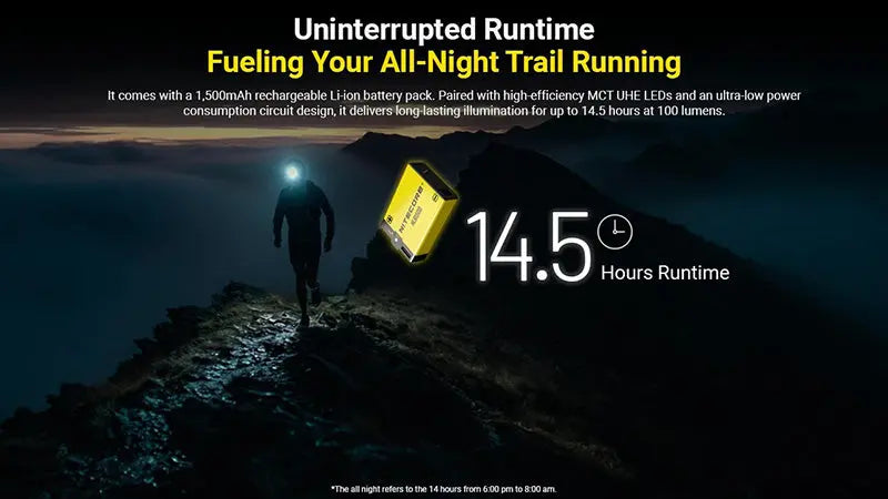 Lampe Frontale Nitecore UT27 PRO - 800 Lumens livrée avec 2 batteries HLB1500 - version 2025  NYCTALOPE  