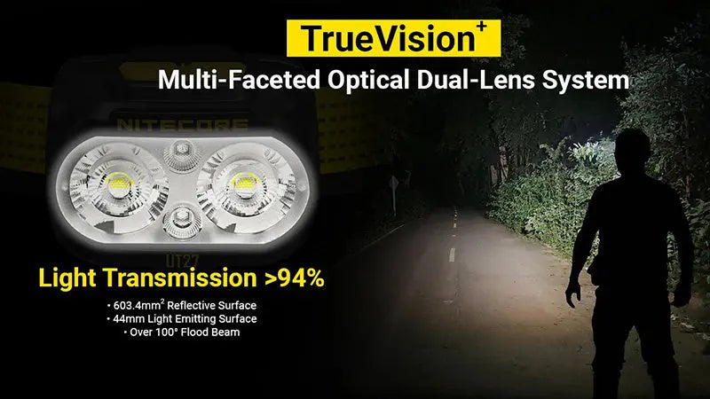Lampe Frontale Nitecore UT27 PRO - 800 Lumens livrée avec 2 batteries HLB1500 - version 2025  NYCTALOPE  