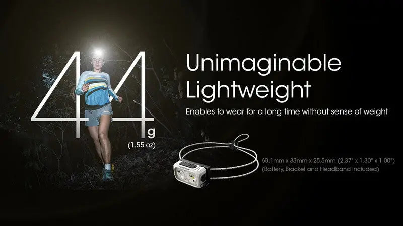 Lampe Frontale spéciale course Nitecore NU21 Noir – 360 Lumens – Rechargeable  NYCTALOPE  