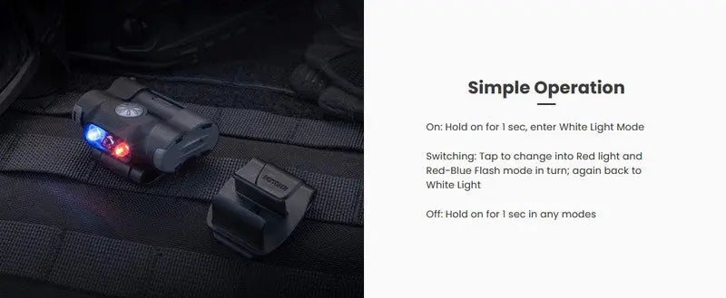 Lampe Multifonction Nextorch UL12- 17 Lumens - lumière de secours de sécurité et d'avertissement  NYCTALOPE  