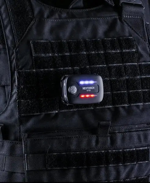 Lampe Multifonction Nextorch UT22L (Molle et Clip) - 11 Lumens - rouge et bleu clignotant - warning light  NYCTALOPE  