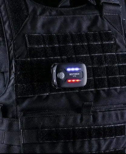 Lampe Multifonction Nextorch UT22L (Molle et Clip) - 11 Lumens - rouge et bleu clignotant - warning light  NYCTALOPE  