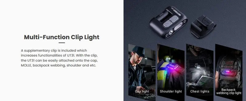 Lampe Multifonction Nextorch UT31 - 220 Lumens - lumière de secours de sécurité et d'avertissement  NYCTALOPE  