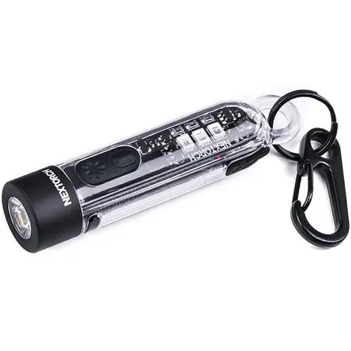 Lampe Nextorch K40 - 300 Lumens / UV / flash rouge et bleu, rechargeable, pour porte-clés  NYCTALOPE  