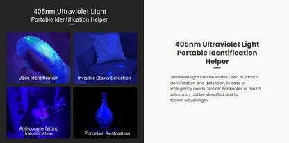 Lampe Nextorch K40 - 300 Lumens / UV / flash rouge et bleu, rechargeable, pour porte-clés  NYCTALOPE  