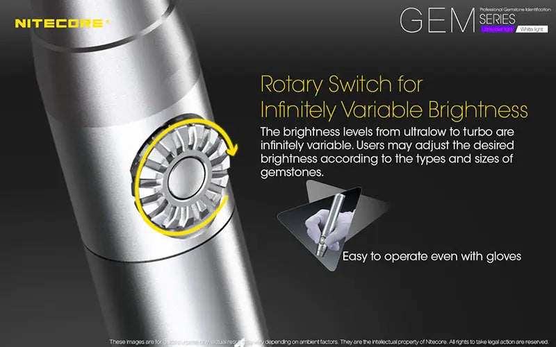 Lampe Nitecore GEM8 – Lampe d'identification professionnelle - Luminosité variable  NYCTALOPE  