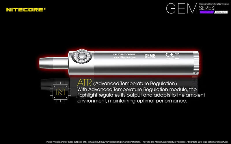 Lampe Nitecore GEM8 – Lampe d'identification professionnelle - Luminosité variable  NYCTALOPE  