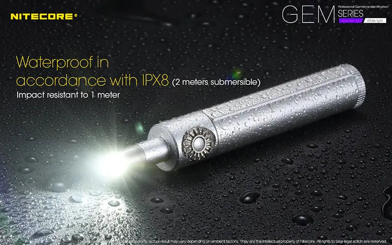 Lampe Nitecore GEM8 – Lampe d'identification professionnelle - Luminosité variable  NYCTALOPE  