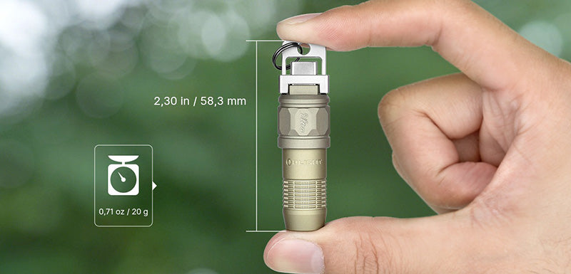 Lampe Porte-Clés Olight iUltra Vert Olive - 80 Lumens - Rechargeable USB-C  NYCTALOPE  