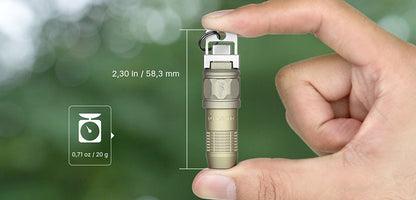 Lampe Porte-Clés Olight iUltra Vert Olive - 80 Lumens - Rechargeable USB-C  NYCTALOPE  