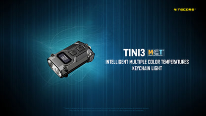 Lampe Porte-clés Nitecore Tini 3 600 Lumens - 3 températures de couleur - Écran OLED - Rechargeable USB-C - NYCTALOPE