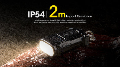 Lampe Porte-clés Nitecore Tini 3 600 Lumens - 3 températures de couleur - Écran OLED - Rechargeable USB-C - NYCTALOPE