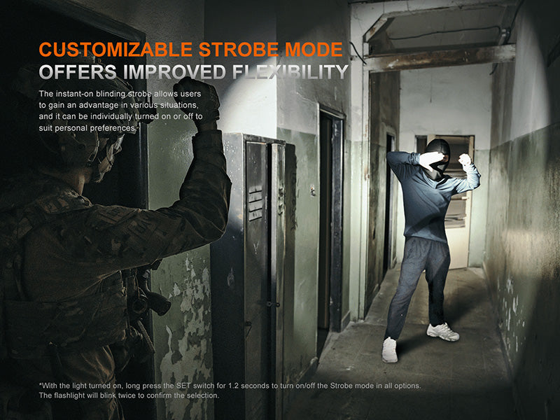 Lampe Tactique Fenix PD35R ACE 2000 Lumens - Multimodes - Rechargeable USB-C  NYCTALOPE  