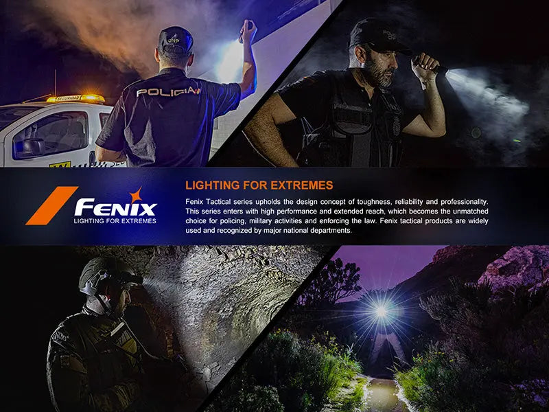 Lampe Tactique Fenix PD45R ACE 3200 Lumens - 6 modes personnalisables - Commutateur tactique - Rechargeable USB-C - NYCTALOPE