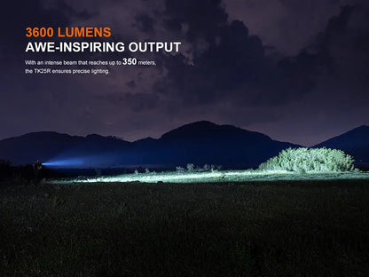Lampe Tactique Fenix TK25R 3600 Lumens - Multi-sources LED - Rechargeable USB-C - IP68  NYCTALOPE  