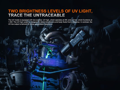 Lampe Torche tactique Fenix TK35R - 5800Lumens - UV 365nm - Double Commutateur - Multi-modes Fenix