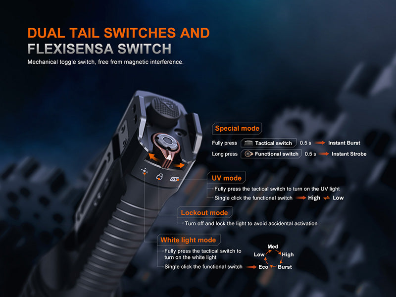 Lampe Torche tactique Fenix TK35R - 5800Lumens - UV 365nm - Double Commutateur - Multi-modes Fenix