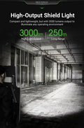Lampe Tactique Nextorch P21 - 3000 Lumens - phare focalisable pour bouclier balistique  NYCTALOPE  