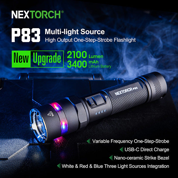 Lampe Torche Nextorch P83B 2100 Lumens rechargeable - balise de signalisation