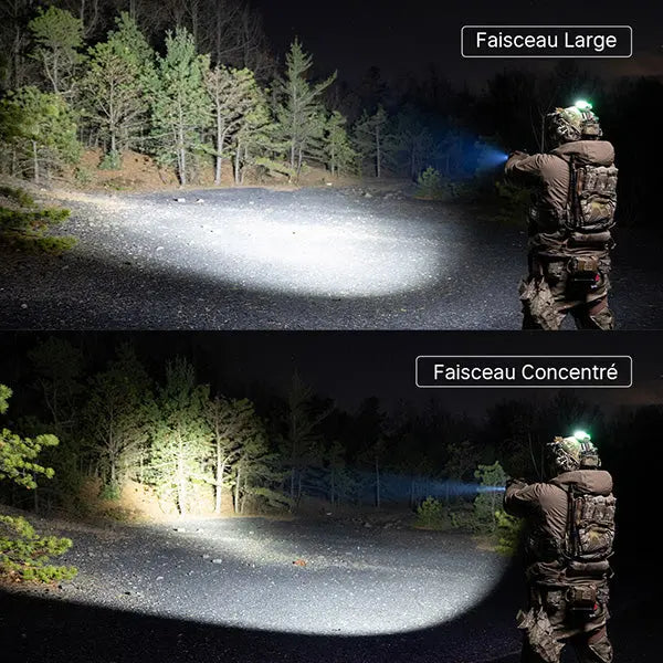 Lampe Tactique Olight Osight PL X 1200 Lumens - Double Faisceau - Rail Universel - Rechargeable USB-C  NYCTALOPE  