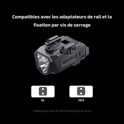 Lampe Tactique Olight Osight PL X 1200 Lumens - Double Faisceau - Rail Universel - Rechargeable USB-C  NYCTALOPE  