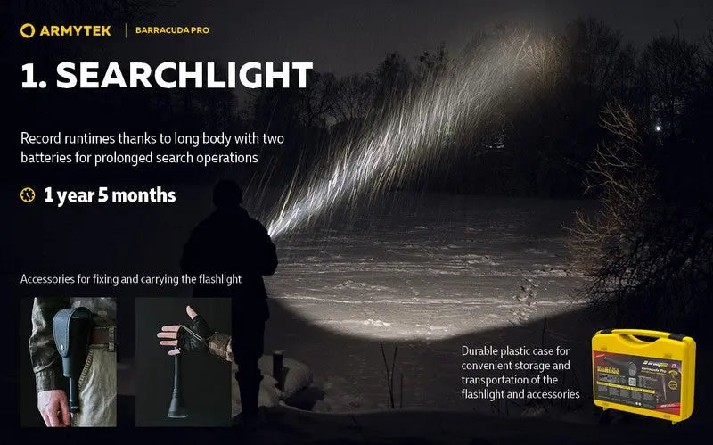 Lampe Torche Armytek Barracuda Pro V2 XHP35 – 1850/1720 Lumens - NYCTALOPE