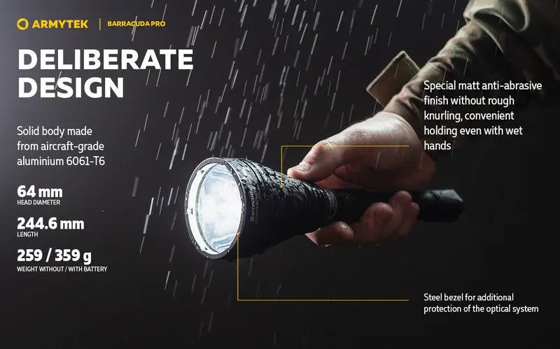 Lampe Torche Armytek Barracuda Pro V2 XHP35 – 1850/1720 Lumens - NYCTALOPE