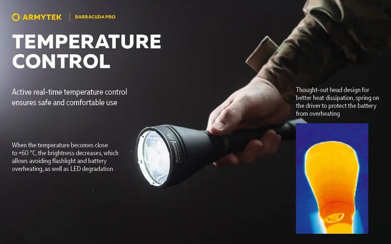 Lampe Torche Armytek Barracuda Pro V2 XHP35 – 1850/1720 Lumens - NYCTALOPE