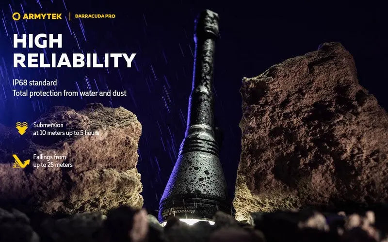 Lampe Torche Armytek Barracuda Pro V2 XHP35 – 1850/1720 Lumens - NYCTALOPE