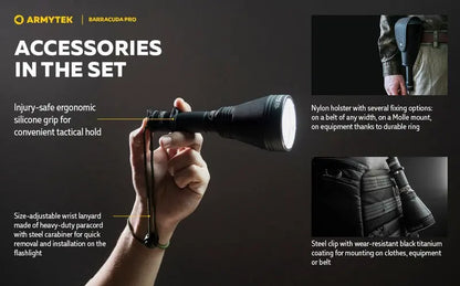 Lampe Torche Armytek Barracuda Pro V2 XHP35 – 1850/1720 Lumens - NYCTALOPE