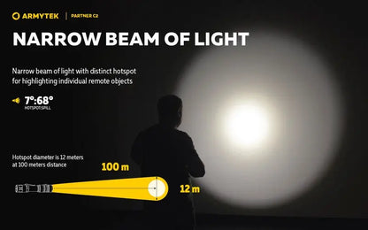 Lampe Torche Armytek Partner C2 V4 Magnet USB – 1100/1020 Lumens  NYCTALOPE  