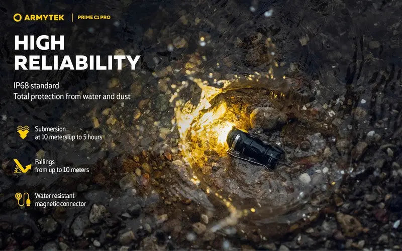 Lampe Torche Armytek Prime C1 PRO V4 Magnet USB – 1000/930 Lumens  NYCTALOPE  