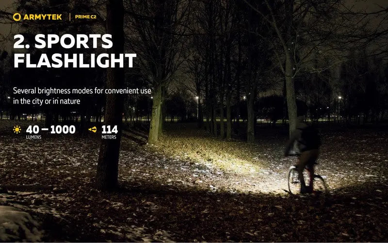 Lampe Torche Armytek Prime C2 Magnet USB – 1000/930 Lumens  NYCTALOPE  