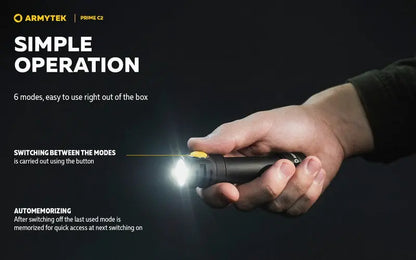 Lampe Torche Armytek Prime C2 Magnet USB – 1000/930 Lumens  NYCTALOPE  