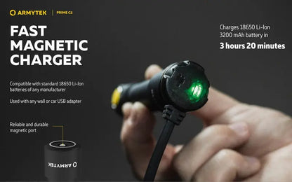 Lampe Torche Armytek Prime C2 Magnet USB – 1000/930 Lumens  NYCTALOPE  