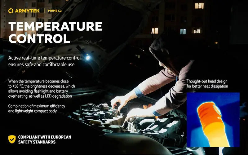 Lampe Torche Armytek Prime C2 Magnet USB – 1000/930 Lumens  NYCTALOPE  