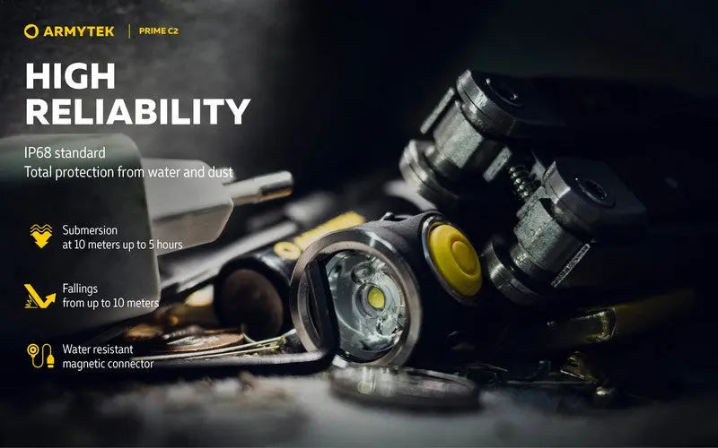 Lampe Torche Armytek Prime C2 Magnet USB – 1000/930 Lumens  NYCTALOPE  