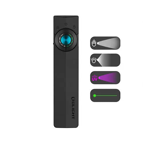 Lampe Torche EDC Olight ArkPro 1500 Lumens - Faisceau Large/Concentré/UV/Laser Vert - 4 Sources Lumineuses  NYCTALOPE  