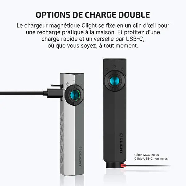 Lampe Torche EDC Olight ArkPro 1500 Lumens - Faisceau Large/Concentré/UV/Laser Vert - 4 Sources Lumineuses  NYCTALOPE  