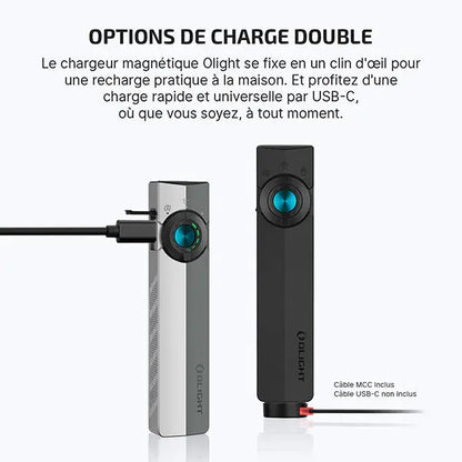 Lampe Torche EDC Olight ArkPro 1500 Lumens - Faisceau Large/Concentré/UV/Laser Vert - 4 Sources Lumineuses  NYCTALOPE  