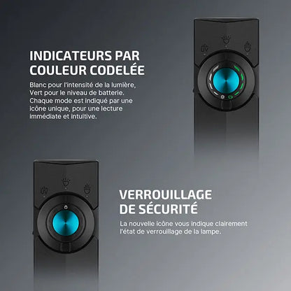 Lampe Torche EDC Olight ArkPro 1500 Lumens - Faisceau Large/Concentré/UV/Laser Vert - 4 Sources Lumineuses  NYCTALOPE  
