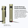 Lampe Torche EDC Olight Baton Ultra 1800 Lumens - Longue Portée 300m - Recharge USB-C/MCC3 - Batterie 18650 Remplaçable  NYCTALOPE  