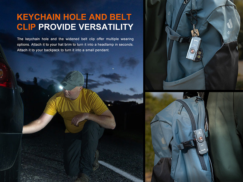 Lampe Torche Fenix E06R 700 Lumens - 3 en 1 - Multifonction - USB-C Rechargeable - NYCTALOPE