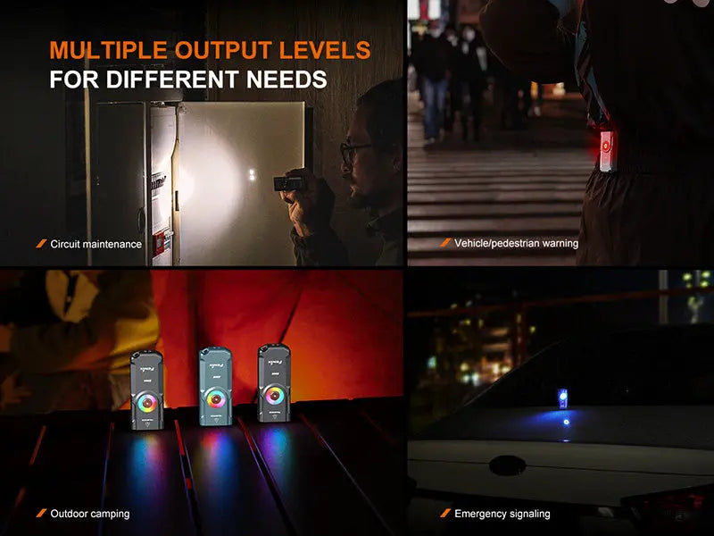 Lampe Torche Fenix E06R 700 Lumens - 3 en 1 - Multifonction - USB-C Rechargeable - NYCTALOPE