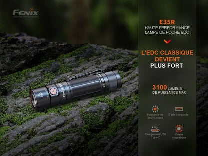 Lampe Torche Fenix E35R – 3100 Lumens - NYCTALOPE