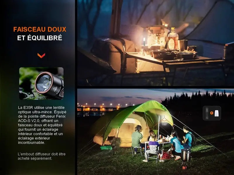 Lampe Torche Fenix E35R – 3100 Lumens - NYCTALOPE