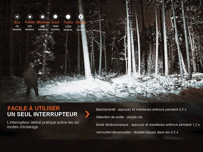 Lampe Torche Fenix E35R – 3100 Lumens - NYCTALOPE