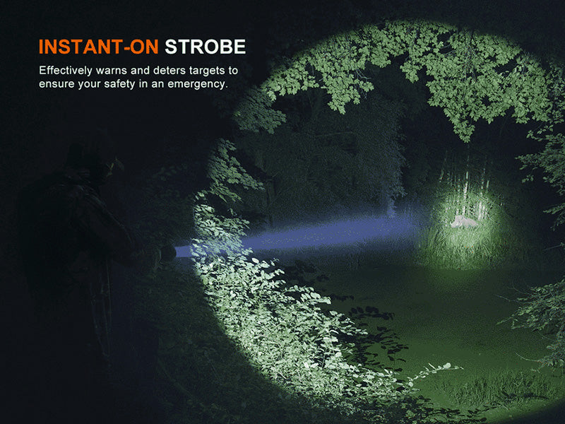 Lampe Torche Fenix HT18R V2.0 - 3700 Lumens - Portée extrême 1100 mètres - Double interrupteur latéral  NYCTALOPE  