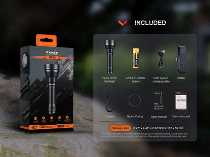 Lampe Torche Fenix HT32 – 2500 Lumens - Longue portée  NYCTALOPE  