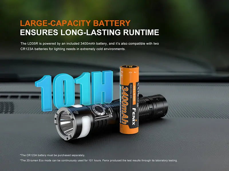 Lampe Torche Fenix LD35R - 1800 Lumens - Trois Sources Lumineuses - Rechargeable USB-C  NYCTALOPE  